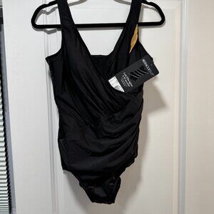 NWT Miraclesuit Black Bathing Suit size 18W